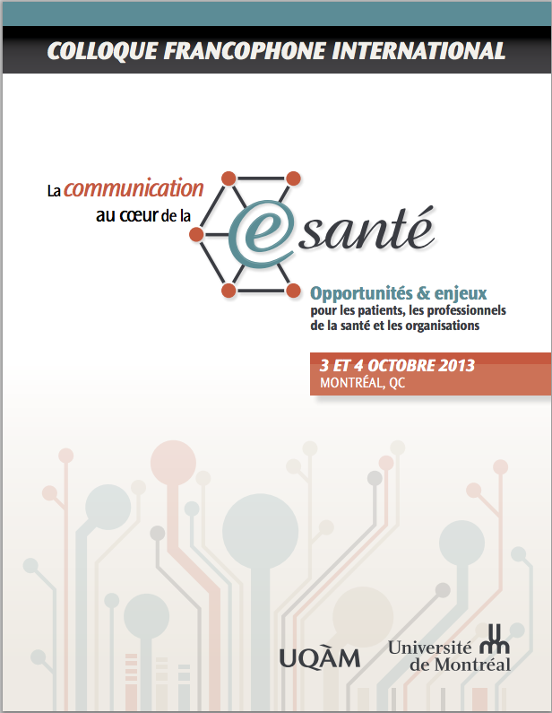 Programme du colloque "La communication au coeur de la e-santé"